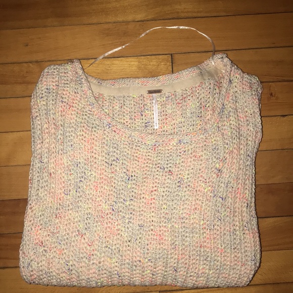 NWT💥 Free People Neon Lights Pullover in Confetti Combo Sz. M - Picture 5 of 5